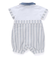 【お揃い】マルチストライプ切り替え襟付き半袖ロンパースベビー(70~80cm)