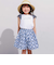 お花レースキャップスリーブ天竺Tシャツ(90~150cm)