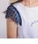 お花レースキャップスリーブ天竺Tシャツ(90~150cm)