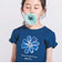 袖リボンフラワープリント天竺半袖Tシャツ(90~160cm)