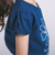 袖リボンフラワープリント天竺半袖Tシャツ(90~160cm)