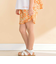 【お揃い】水彩花柄裾フリルショートパンツ(90~130cm)