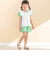 【お揃い】水彩花柄フレアTシャツ(80~130cm)