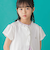 【店舗限定】格子編みカットソーフリル半袖ボレロ(95~150cm)<br>