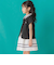 【店舗限定】格子編みカットソーフリル半袖ボレロ(95~150cm)<br>