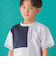 【店舗限定】アシメトリー配色ロゴプリント天竺半袖Tシャツ(95~150cm)