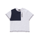【店舗限定】アシメトリー配色ロゴプリント天竺半袖Tシャツ(95~150cm)