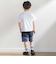 斜めカットソー布帛切り替え5分丈パンツ(95~160cm)