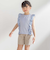 花柄シースルーフリルノースリーブTシャツ(95~150cm)