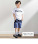 ステッチ＆サガラ刺しゅうロゴ半袖Tシャツ(95~150cm)