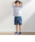 ステッチ＆サガラ刺しゅうロゴ半袖Tシャツ(95~150cm)