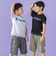 配色ステッチ立体ロゴプリント半袖Tシャツ(95~160cm)