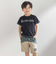 配色ステッチ立体ロゴプリント半袖Tシャツ(95~160cm)