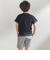 配色ステッチ立体ロゴプリント半袖Tシャツ(95~160cm)