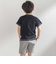 配色ステッチ立体ロゴプリント半袖Tシャツ(95~160cm)