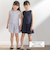 【前後着用可能】ノースリーブブラウス+タックキュロットパンツセットアップ(95~150cm)