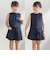 【前後着用可能】ノースリーブブラウス+タックキュロットパンツセットアップ(95~150cm)