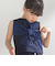 【前後着用可能】ノースリーブブラウス+タックキュロットパンツセットアップ(95~150cm)