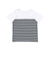リーフ柄ボーダー切り替え天竺半袖Tシャツ(90~150cm)