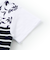 リーフ柄ボーダー切り替え天竺半袖Tシャツ(90~150cm)