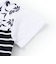 リーフ柄ボーダー切り替え天竺半袖Tシャツ(90~150cm)