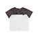 リーフ柄ボーダー切り替え天竺半袖Tシャツ(90~150cm)