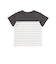 リーフ柄ボーダー切り替え天竺半袖Tシャツ(90~150cm)