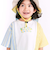【お揃い】ストライプチェックサイド切り替えTシャツ(80~130cm)
