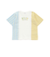 【お揃い】ストライプチェックサイド切り替えTシャツ(80~130cm)
