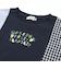 【お揃い】ストライプチェックサイド切り替えTシャツ(80~130cm)