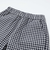 【お揃い/接触冷感】チェックストライプ裾折り返しサイドタブハーフパンツ(80~130cm)