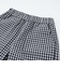 【お揃い/接触冷感】チェックストライプ裾折り返しサイドタブハーフパンツ(80~130cm)