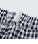 【お揃い/接触冷感】チェックストライプ裾折り返しサイドタブハーフパンツ(80~130cm)