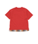 【接触冷感/速乾】シャツレイヤード風ロゴパッチワークデザインTシャツ(100~160cm)