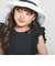 肩フリルレース天竺ノースリーブTシャツ(90~150cm)