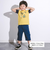 6分丈ガラ切り替えリップストップカーゴパンツ(100~160cm)