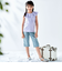 スカラップレースフリルカラー天竺ノースリーブTシャツ(90~150cm)