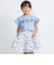 ちょうちょモチーフFLEURロゴ天竺フリル袖Tシャツ(90~160cm)