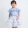 ちょうちょモチーフFLEURロゴ天竺フリル袖Tシャツ(90~160cm)