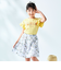 ちょうちょモチーフFLEURロゴ天竺フリル袖Tシャツ(90~160cm)