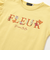 ちょうちょモチーフFLEURロゴ天竺フリル袖Tシャツ(90~160cm)