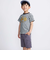 自転車プリントマルチボーダー天竺半袖Tシャツ(90~160cm)