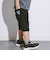 6分丈ロゴパッチワークリネン調ストレッチパンツ(110~160cm)