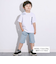6分丈ロゴパッチワークリネン調ストレッチパンツ(110~160cm)