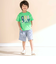 【お揃い】チェック柄ボーダー柄ハーフパンツ(90~130cm)