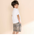 【お揃い】チェック柄ボーダー柄ハーフパンツ(90~130cm)
