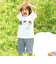【吸汗速乾】チェックダンガリー色々ワッペン付きポケット半袖Tシャツ(80~130cm)