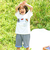 【吸汗速乾】チェックダンガリー色々ワッペン付きポケット半袖Tシャツ(80~130cm)