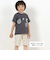 【吸汗速乾】チェックダンガリー色々ワッペン付きポケット半袖Tシャツ(80~130cm)