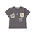 【吸汗速乾】チェックダンガリー色々ワッペン付きポケット半袖Tシャツ(80~130cm)